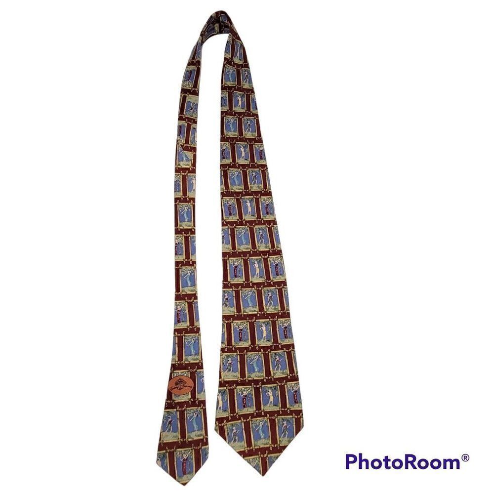 Tommy Bahama Mens Neck Tie Red Hawaiian Hula Girls Aloha Tropical All Silk USA‎ - Picture 5 of 12